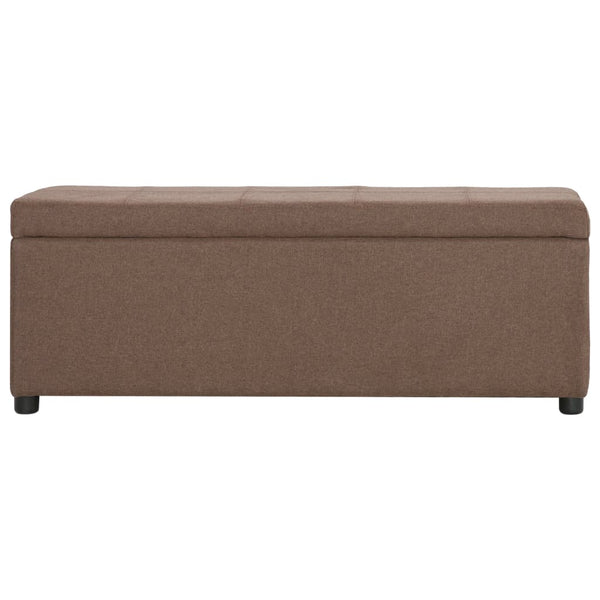 vidaXL Banc avec rangement 116 cm marron polyester