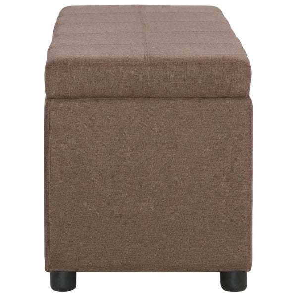 vidaXL Banc avec rangement 116 cm marron polyester