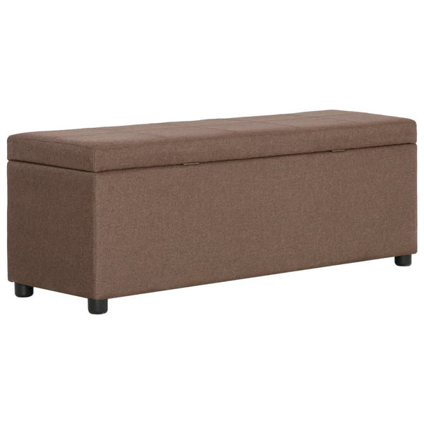 vidaXL Banc avec rangement 116 cm marron polyester