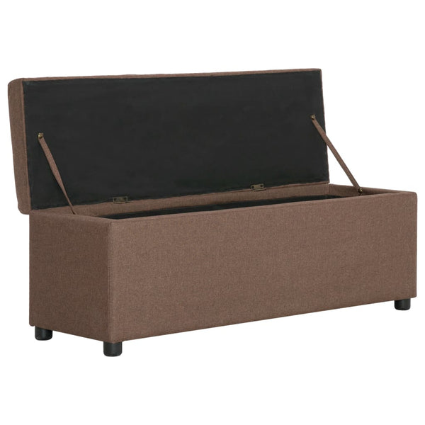 vidaXL Banc avec rangement 116 cm marron polyester