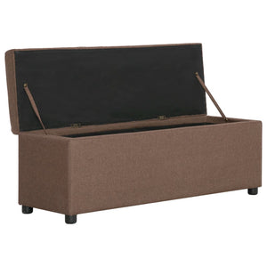 Bank mit Staufach 116 cm Braun Polyester