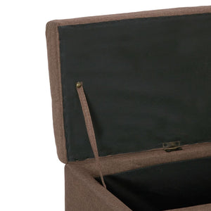 vidaXL Banc avec rangement 116 cm marron polyester