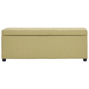 Bank mit Staufach 116 cm Grün Polyester