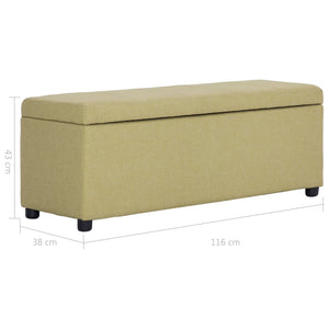 Bank mit Staufach 116 cm Grün Polyester