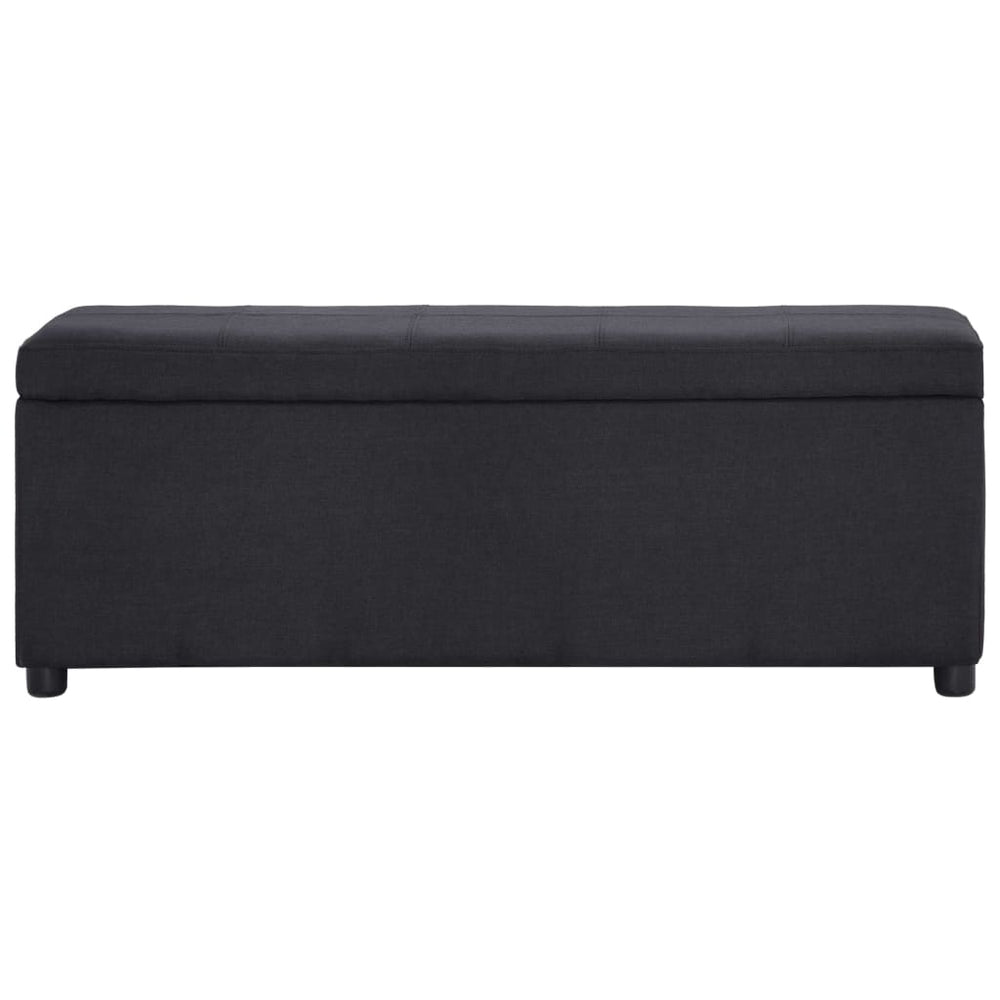 Bank mit Staufach 116 cm Schwarz Polyester