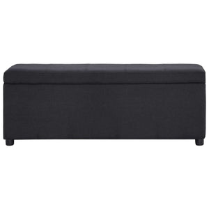 Bank mit Staufach 116 cm Schwarz Polyester
