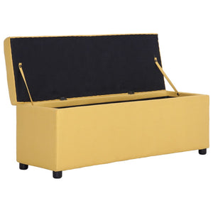 Bank mit Staufach 116 cm Gelb Polyester