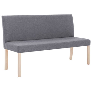 vidaXL Banc 139,5 cm gris clair polyester