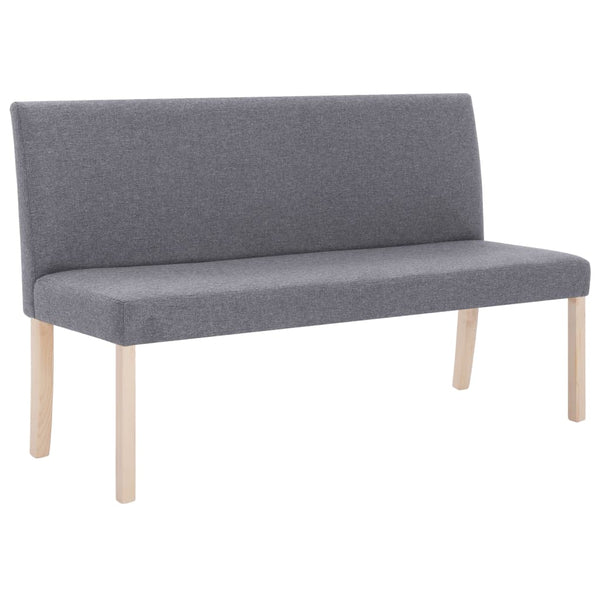 vidaXL Banc 139,5 cm gris clair polyester
