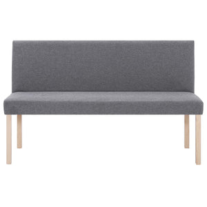 vidaXL Banc 139,5 cm gris clair polyester