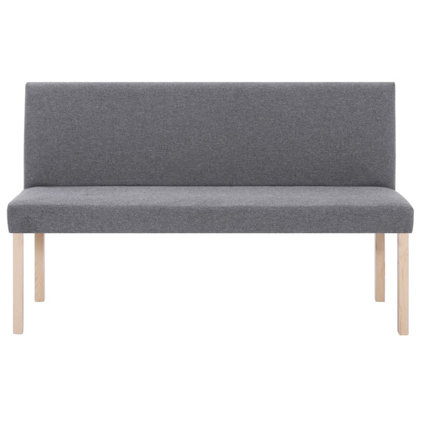 vidaXL Banc 139,5 cm gris clair polyester