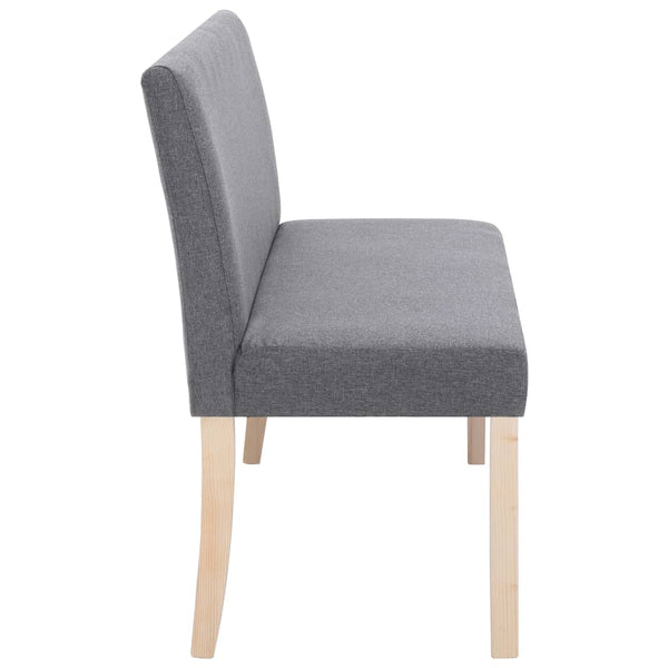vidaXL Banc 139,5 cm gris clair polyester