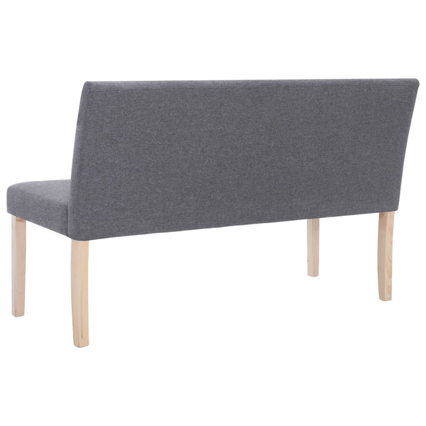 vidaXL Banc 139,5 cm gris clair polyester
