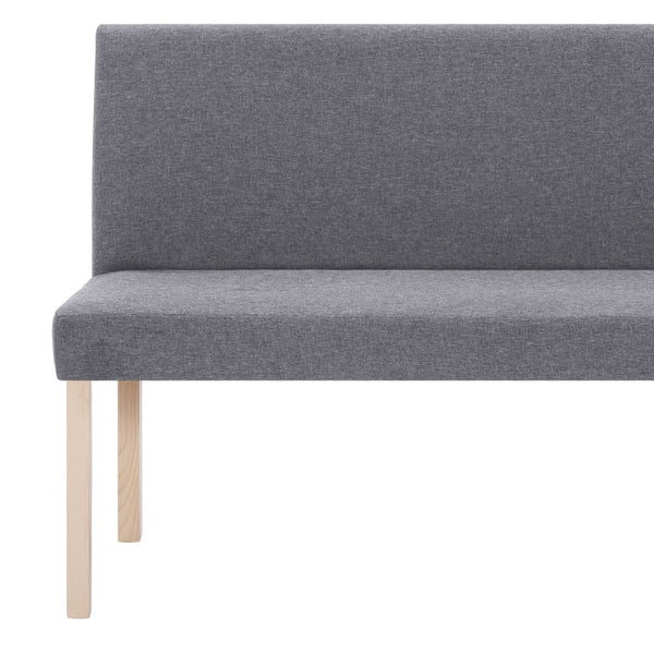 vidaXL Banc 139,5 cm gris clair polyester