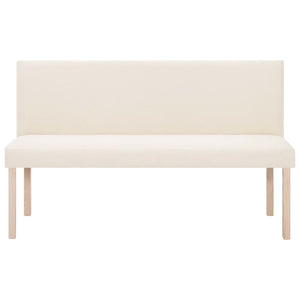 Sitzbank 139,5 cm Cremeweiß Polyester