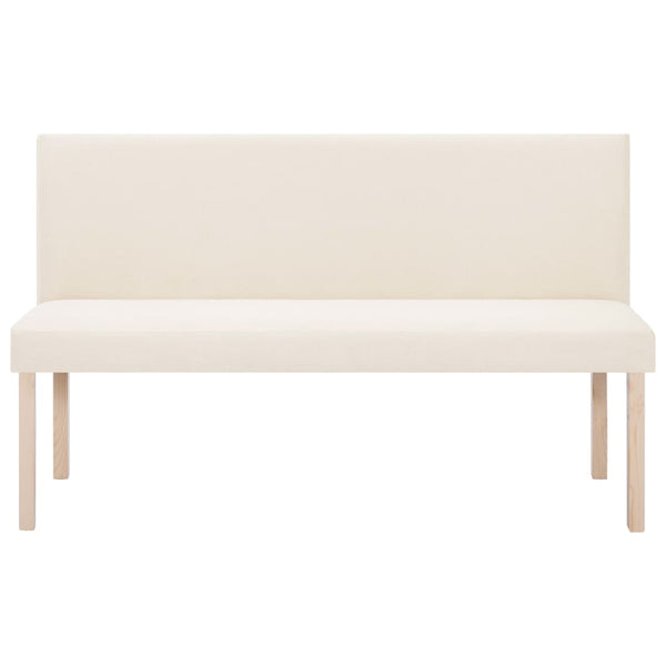 Sitzbank 139,5 cm Cremeweiß Polyester