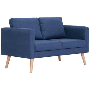2-Sitzer-Sofa Stoff Blau