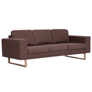 3-Sitzer-Sofa Stoff Braun