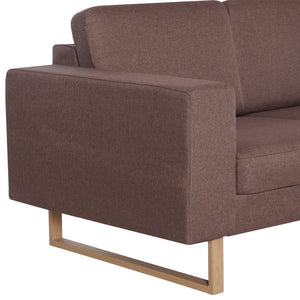 3-Sitzer-Sofa Stoff Braun