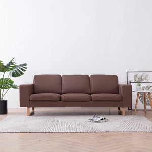 3-Sitzer-Sofa Stoff Braun