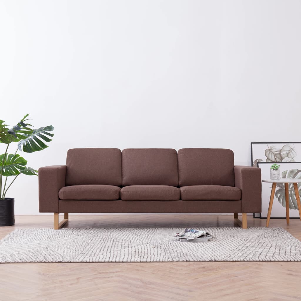 3-Sitzer-Sofa Stoff Braun