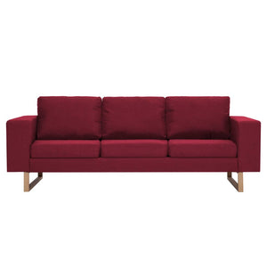 3-Sitzer-Sofa Stoff Weinrot