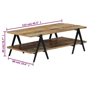 Couchtisch 115x60x40 cm Altholz Massiv