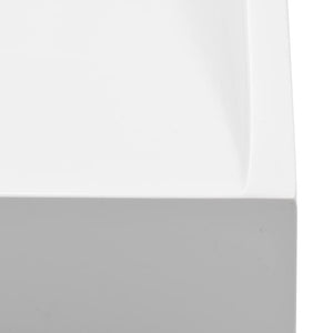 vidaXL Lavabo 80 x 46 x 11 cm en fonte minérale/marbre blanc
