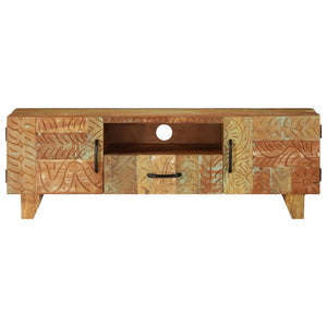 TV-Schrank Handgeschnitzt 120x30x40 cm Altholz Massiv