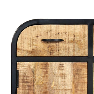 Sideboard 60×30×75 cm Massivholz Mango und Eisen