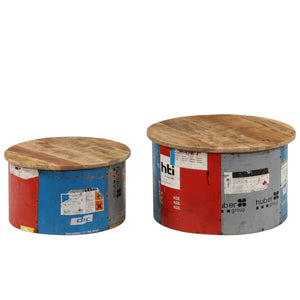 vidaXL Tables basses 2 pcs Bois de manguier massif
