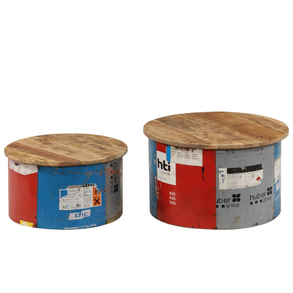 vidaXL Tables basses 2 pcs Bois de manguier massif