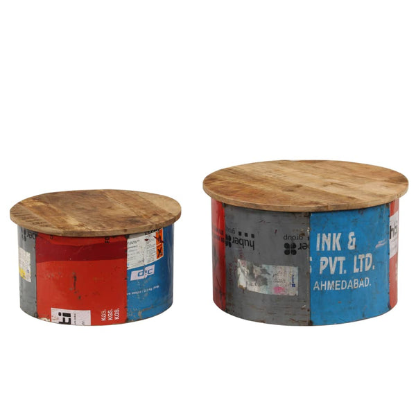 vidaXL Tables basses 2 pcs Bois de manguier massif