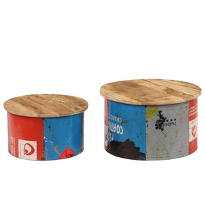 vidaXL Tables basses 2 pcs Bois de manguier massif