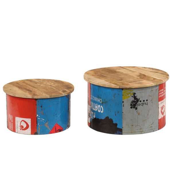 vidaXL Tables basses 2 pcs Bois de manguier massif