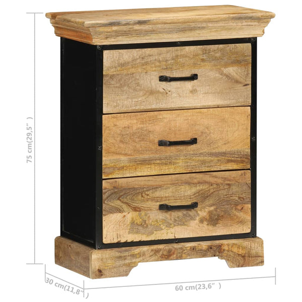 Kommode 60 x 30 x 75 cm Mango-Massivholz