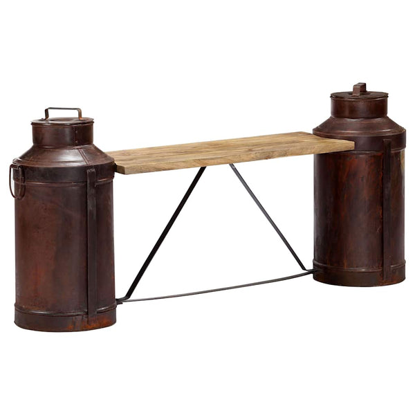 Milchkannen-Sitzbank 150 x 33 x 64 cm Massivholz Mango
