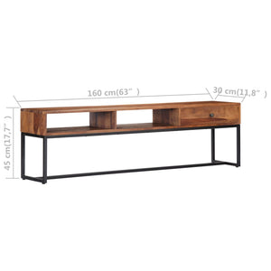 TV-Schrank 160×30×45 cm Massivholz Akazie