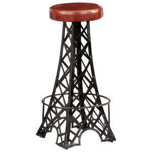 vidaXL Tabourets de bar 2 pcs Cuir véritable