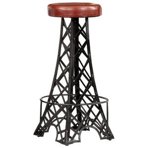 vidaXL Tabourets de bar 2 pcs Cuir véritable