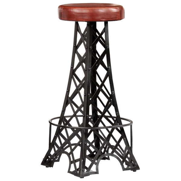 vidaXL Tabourets de bar 2 pcs Cuir véritable