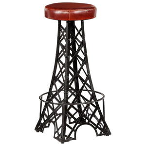 vidaXL Tabourets de bar 2 pcs Cuir véritable