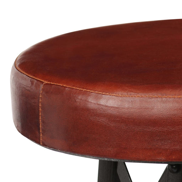 vidaXL Tabourets de bar 2 pcs Cuir véritable