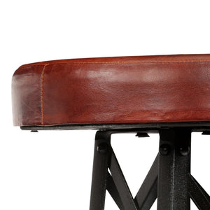 vidaXL Tabourets de bar 2 pcs Cuir véritable