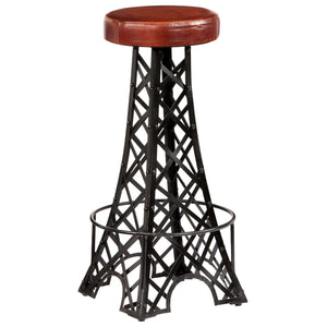 vidaXL Tabourets de bar 2 pcs Cuir véritable