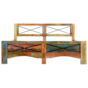 vidaXL Lit en bois massif sans matelas Bois de récupération 140x200 cm