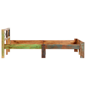 vidaXL Lit en bois massif sans matelas Bois de récupération 140x200 cm