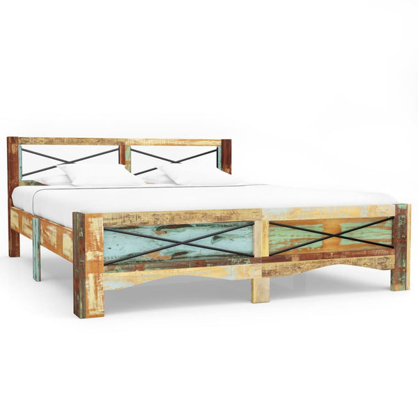 vidaXL Lit en bois de récupération massif 180x200 cm