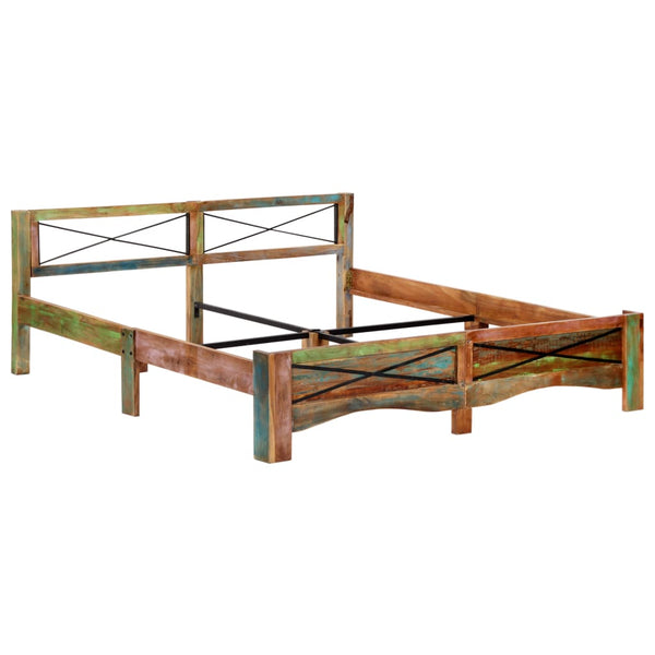 vidaXL Lit en bois de récupération massif 180x200 cm