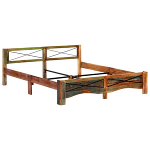 vidaXL Lit en bois de récupération massif 180x200 cm